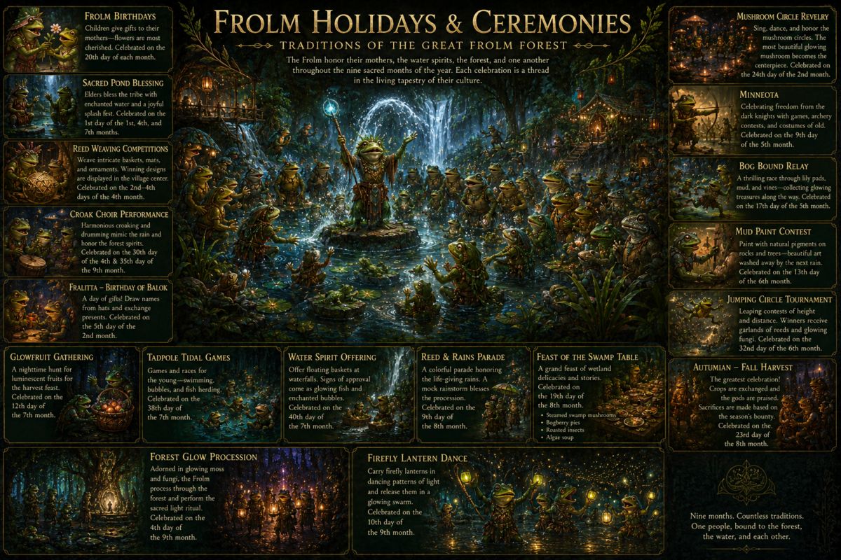 Frolm Holidays and Ceremonies