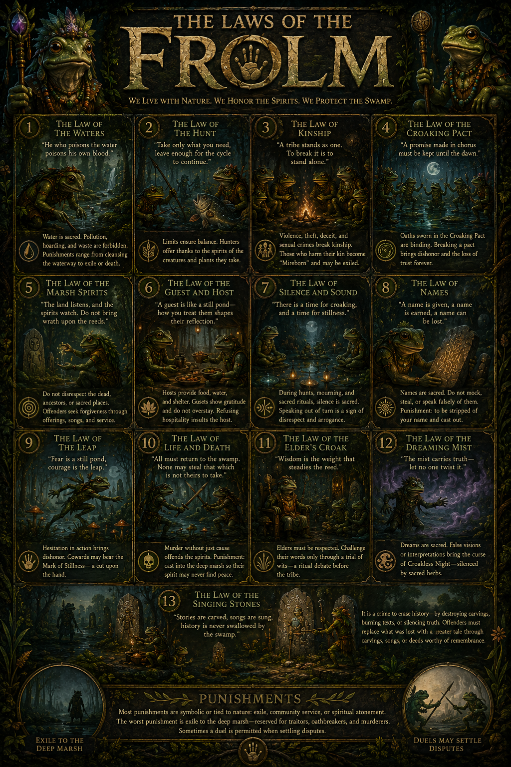 The 13 Sacred Laws of the Frolm